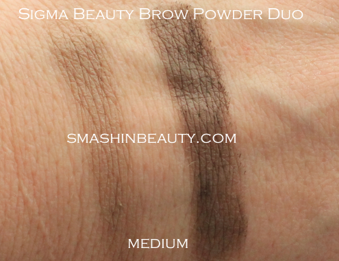Sigma Beauty Brow Powder Duo Medium Swacthes Makeup Review