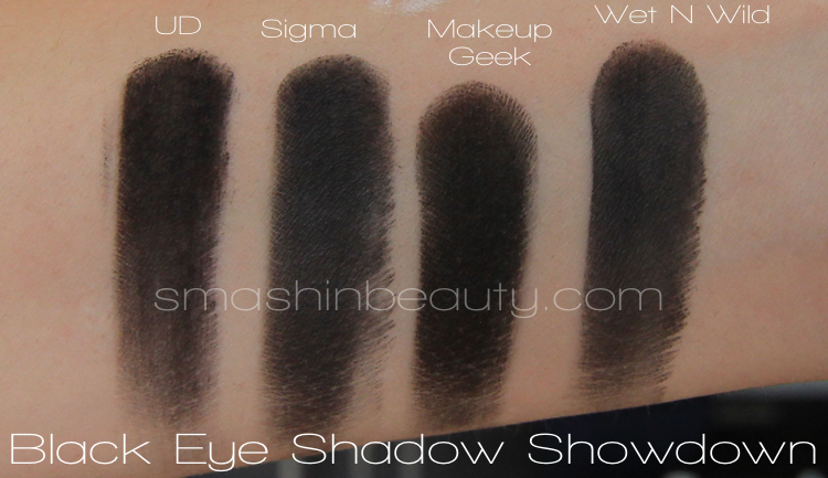 Best Black Eye Shadow Urban Decay Blackout Sigma Beauty Control Makeup Geek Corrupt Wet N Wild Blue Had Me at Hell Swatches Review