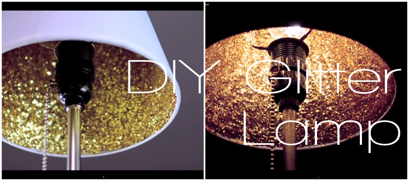 DIY Glitter Lamp Gold Godlen