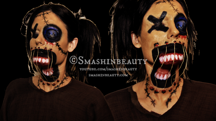 Creepy Scary Voodoo Doll Makeup Halloween Makeup Tutorial Ryan Seacrest Halloween Makeup Guru