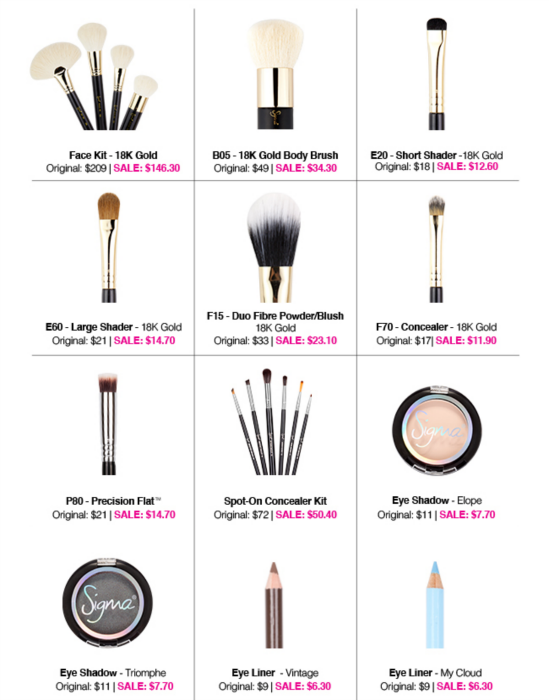 Sigma Beauty 30 Coupon Code Sale Discount July 2014.png
