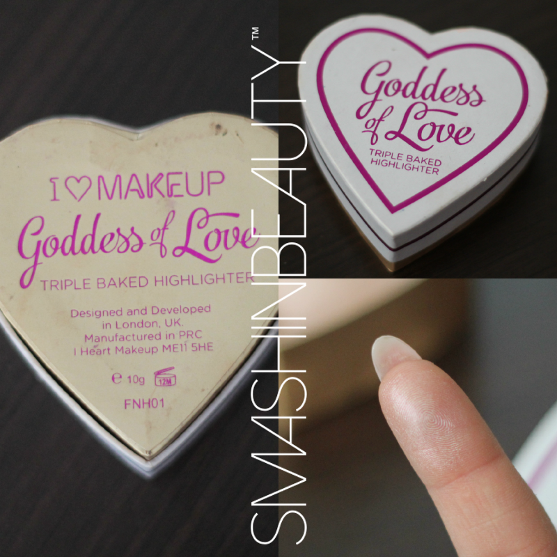 I heart Makeup Goddess Of Love Triple Baked Highlighter Review & Swatches