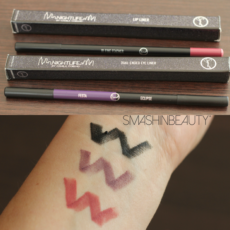 Sigma Beauty Nightlife Dual-Ended eye liner lip liner swatches