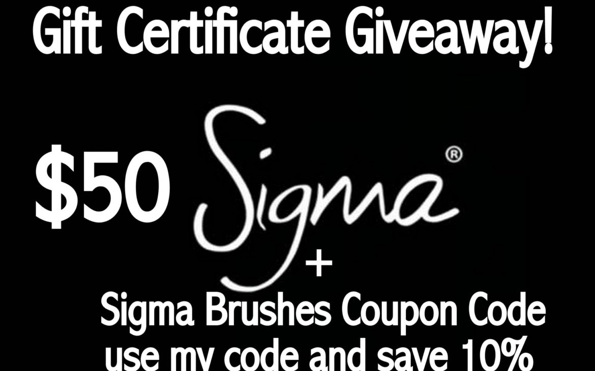 Sigma Brushes Giveaway & Sigma Brushes Coupon